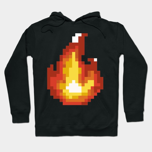 Pixel art - Flame moving Hoodie by Uwaki